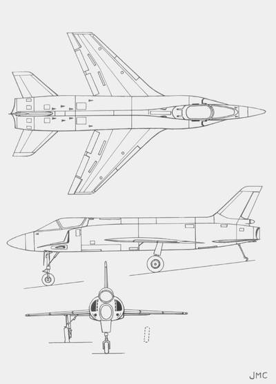 Logo AMN 1 : Breguet Br.1100M, plan 3 vues