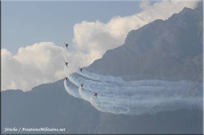 Portes ouvertes de la Base Aérienne de Sion (2008) 1 : Patrouille Suisse  (formation Alinghi)