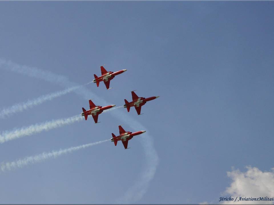 Portes ouvertes de la Base Aérienne de Sion (2008) 1 : Patrouille Suisse  (formation Diamant)