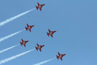 Breitling Air Show Sion 2017 1 : Patrouille Suisse, en formation &quot;Eiger&quot;