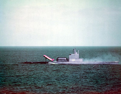 Un KDU-1 tir&eacute; de sous-marin