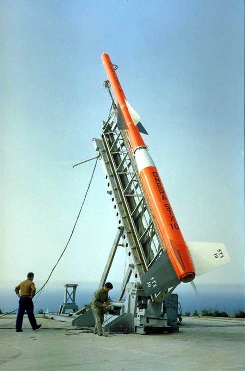 Le Stataltex  010 en position de tir sur le site du CEM en 1964