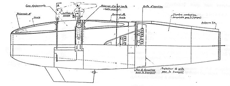 Coupe du fuselage du SE-4500