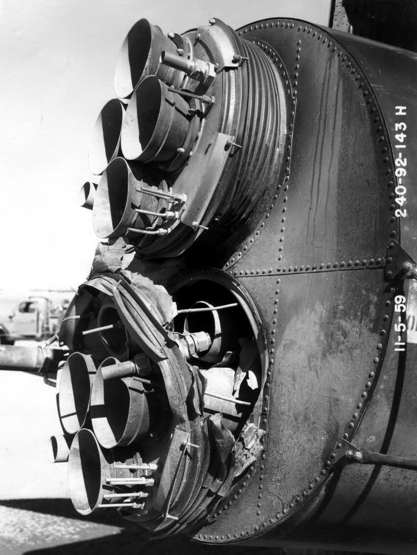 L'&eacute;tat du moteur XLR-11 apr&egrave;s l'explosion