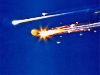 Explosion en vol de Columbia au dessus du Texas le 1er f&eacute;vier 2003.