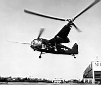 Le premier h&eacute;licopt&egrave;re de McDonnell, le XHJD-1, un appareil conventionnel