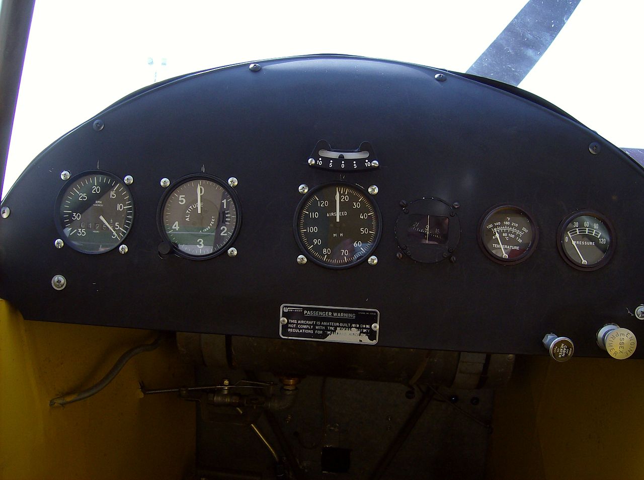 Piper L-4 Grasshopper - Cockpit