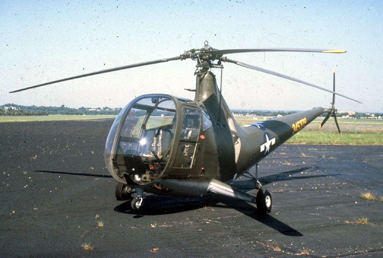 Sikorsky R-6A Hoverfly II vu de l'avant