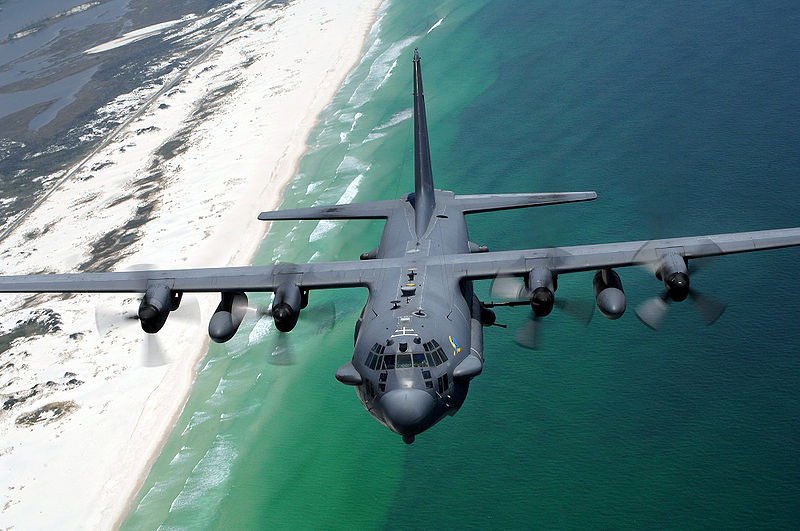 Lockheed AC-130H Spectre de l'USAF en vol