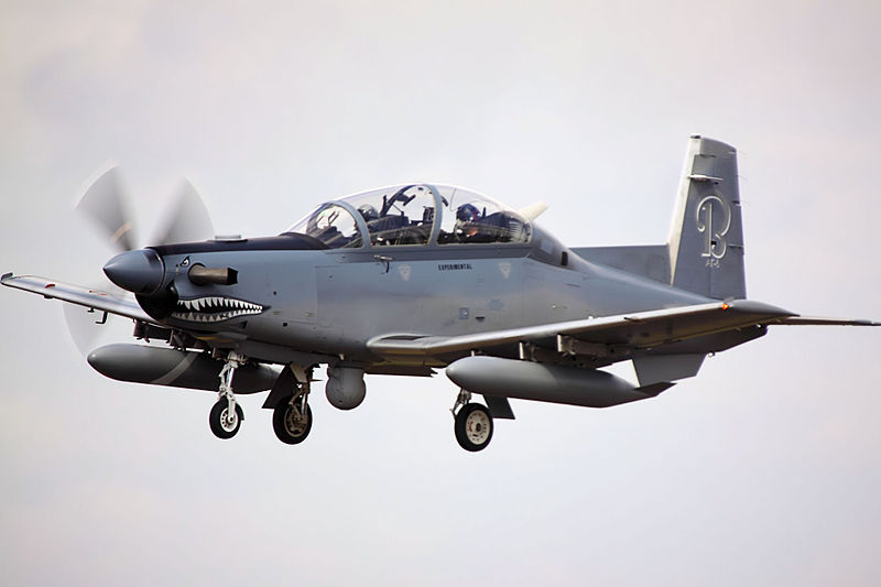 Hawker Beechcraft AT-6 Wolverine - Prototype n°1 en vol