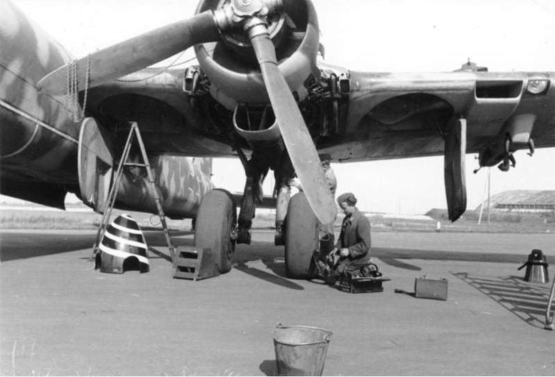 Heinkel He 177A Greif, détail du train d'atterrissage