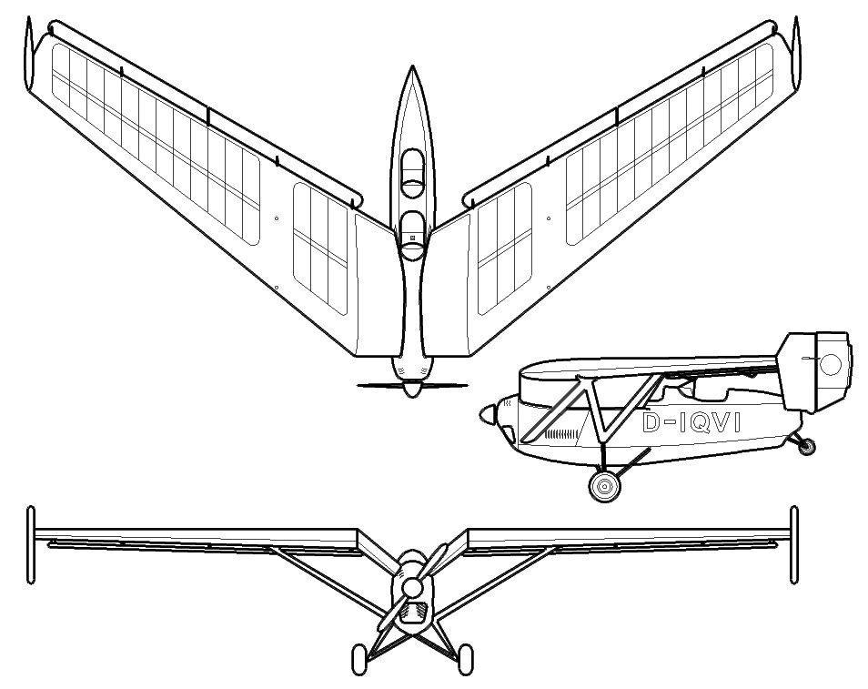 Gotha Go 147, plan 3 vues