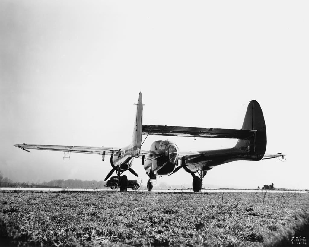 Northrop P-61 Black Widow vu de l'arrière