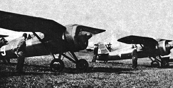 PZL P.11 alignés