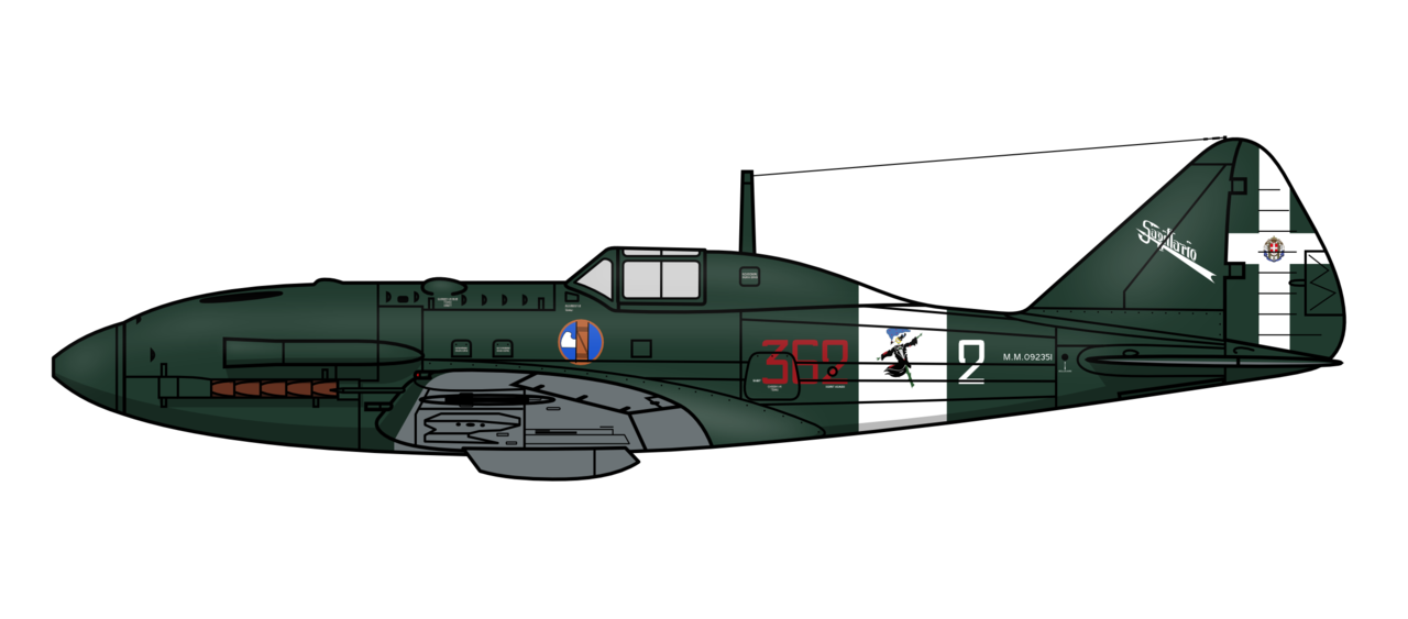 Reggiane Re.2005 Sagittario, profil couleur