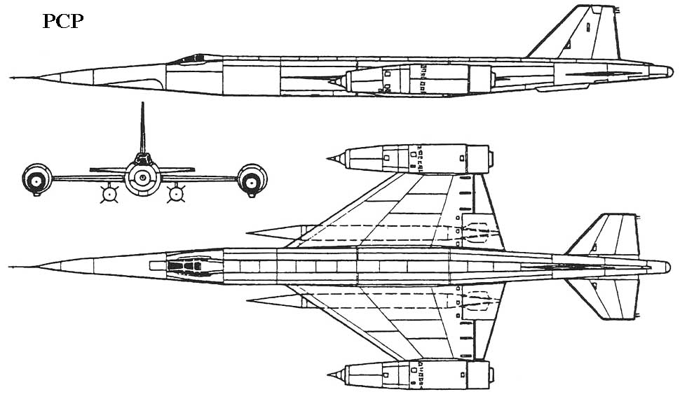 Tsybine RSR, plan 3 vues