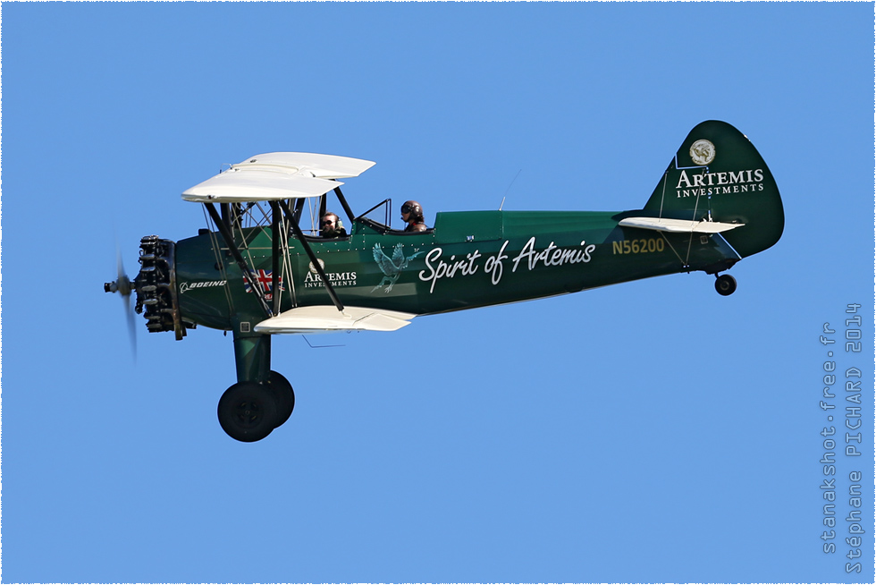 Boeing-Stearman 75 Kaydet (N2S-3) civil en vol par Stanak