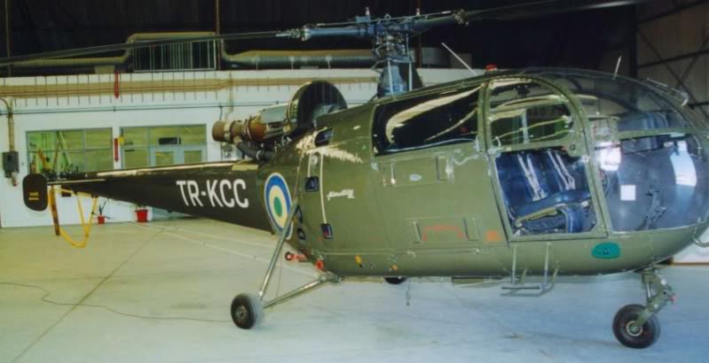 Sud-Aviation SA 319B Alouette III gabonaise au sol