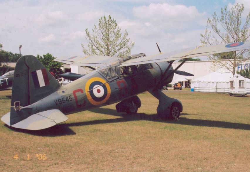 Westland Lysander IIIA vu de l'arrière