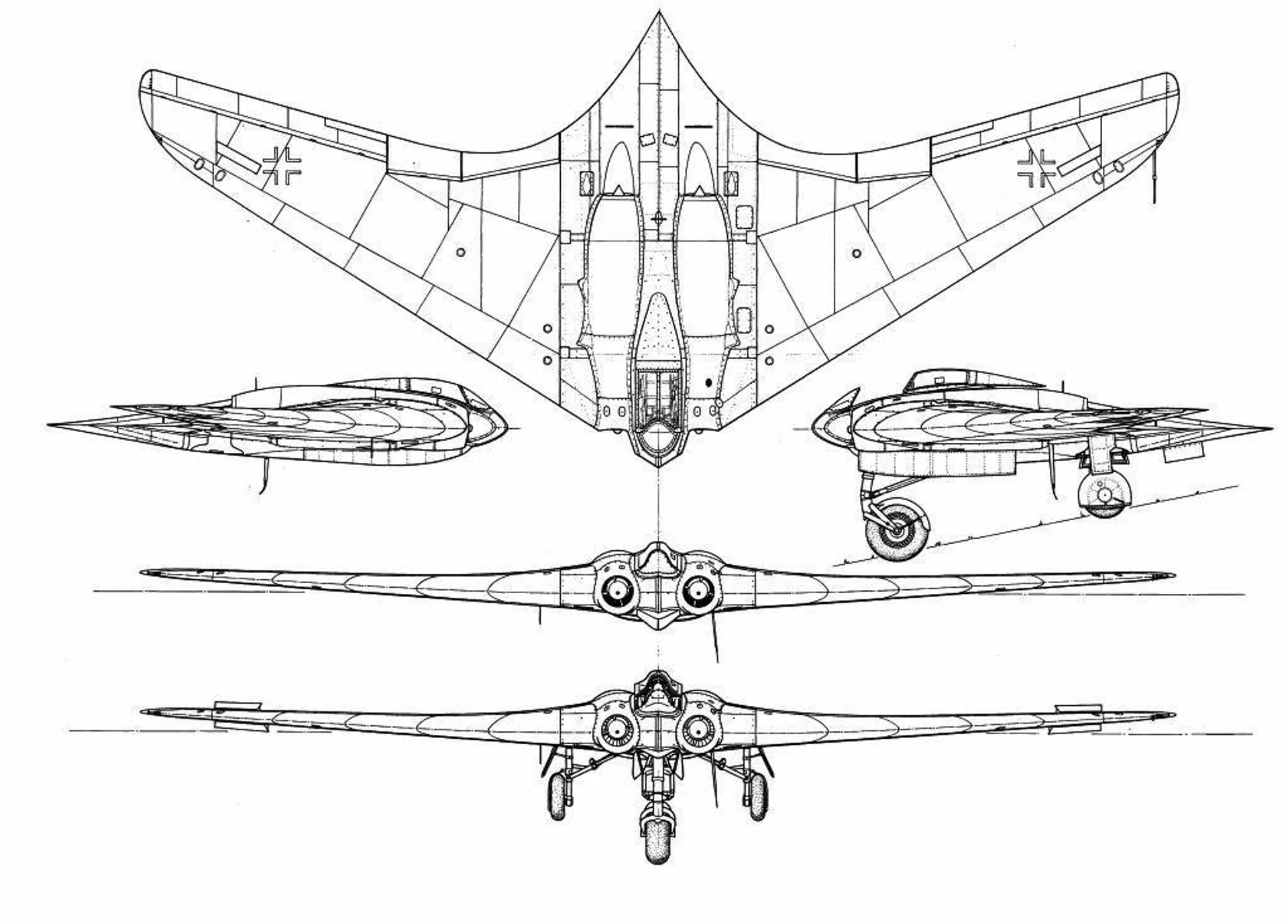 Ho 229 чертежи