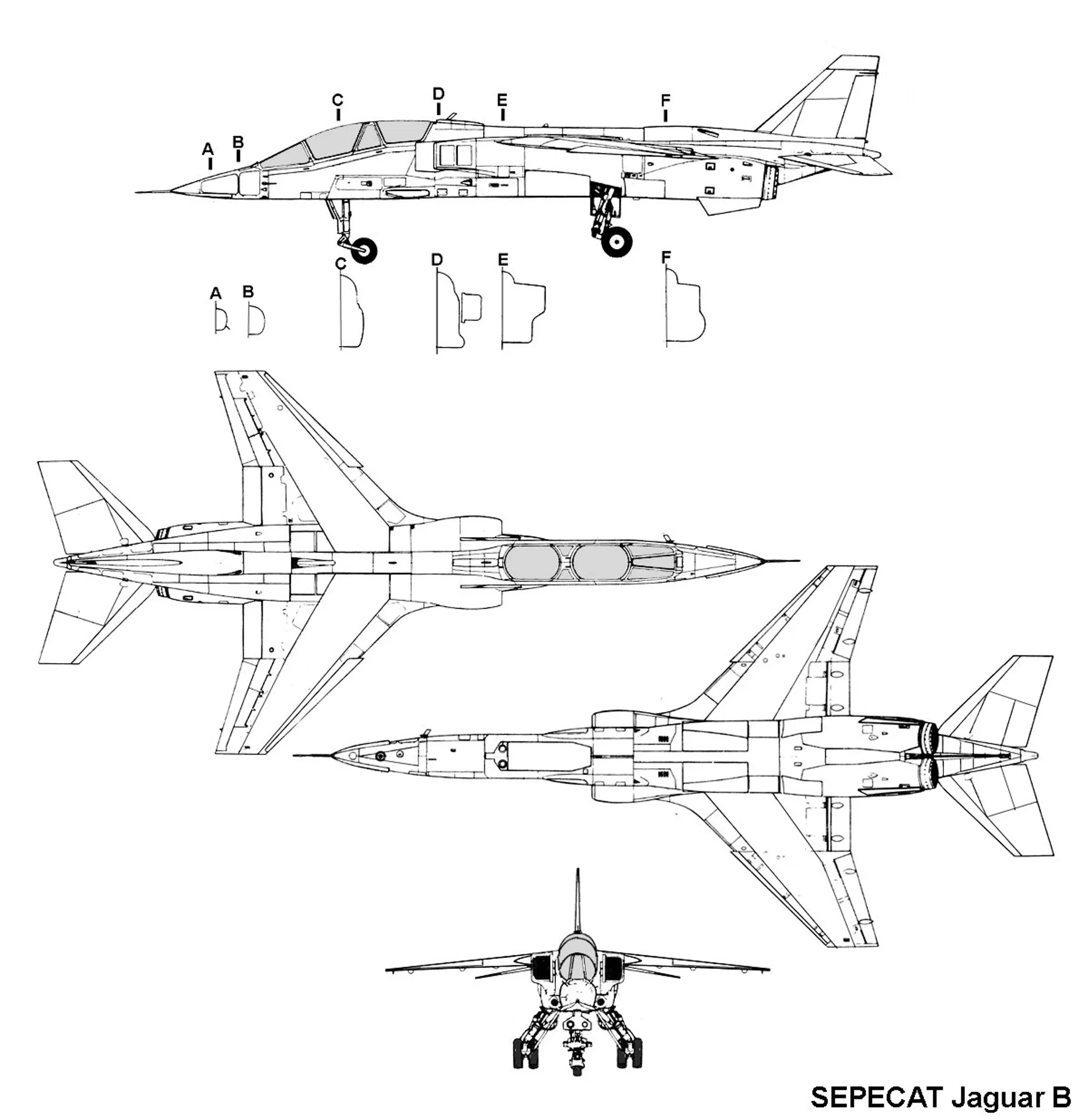 Чертежи sepecat jaguar