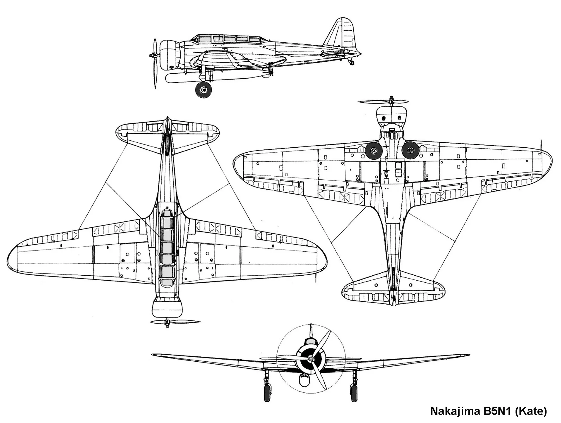 N 5 n 1. Nakajima b5n1 Kate. Накадзима b5n «Кейт чертежи. Nakajima b5n чертеж. Б5н2 Кейт.