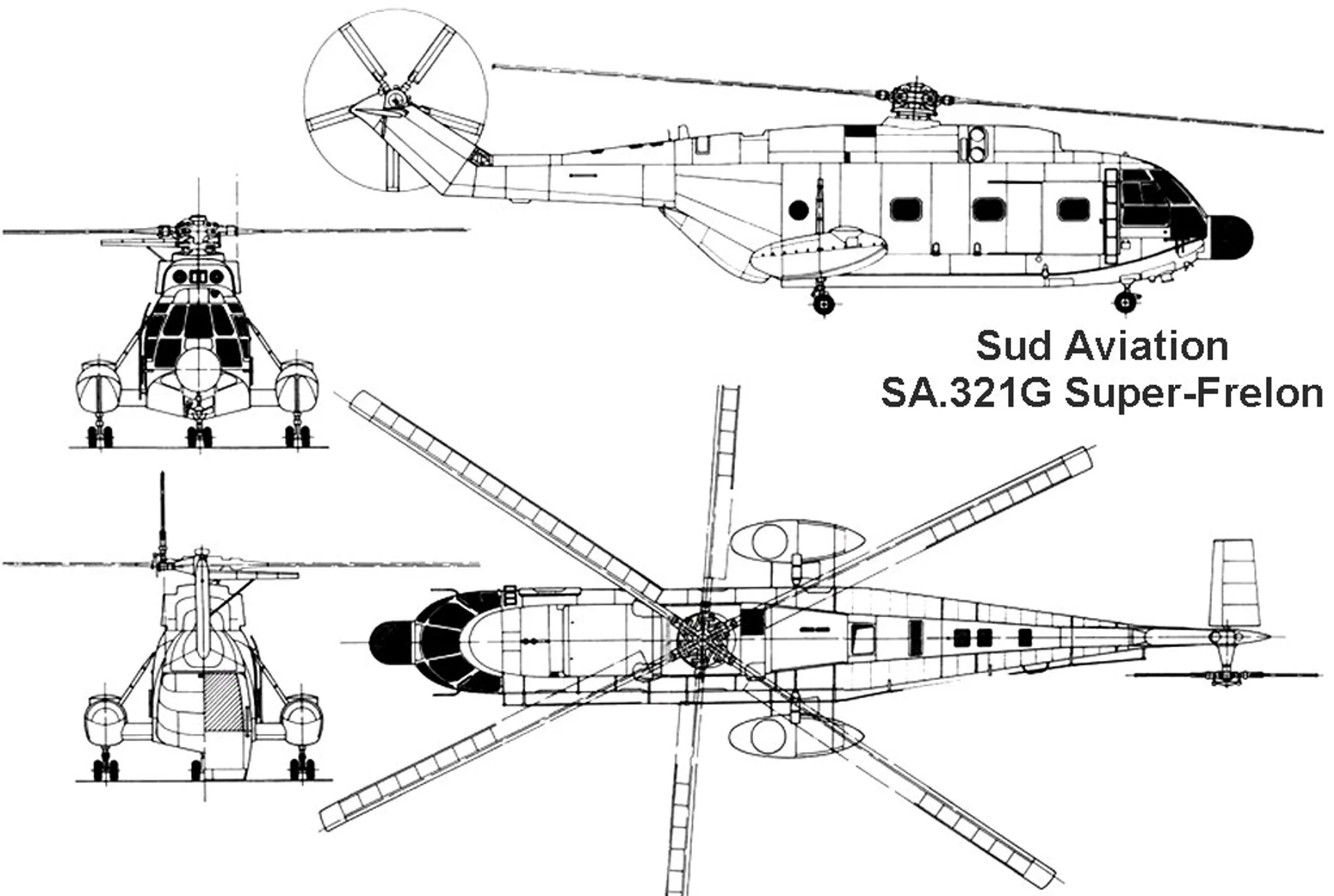 Супер чертежи. Sa 321 super frelon чертеж. Вертолет sa 318 чертеж. Ми-38 вертолёт чертеж. Sud-Aviation sa.321 super-frelon.