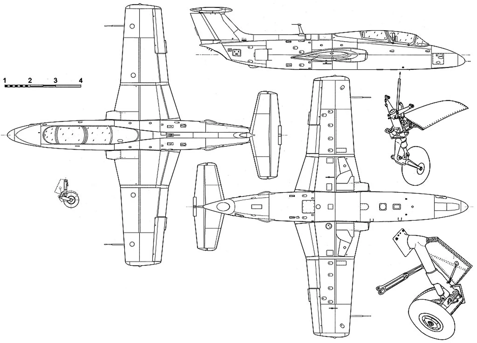 2 29 рисунок 2 29. L-29 шасси. Шасси самолёта л 29. Л-39 чертежи. Кабина л-39 схема.